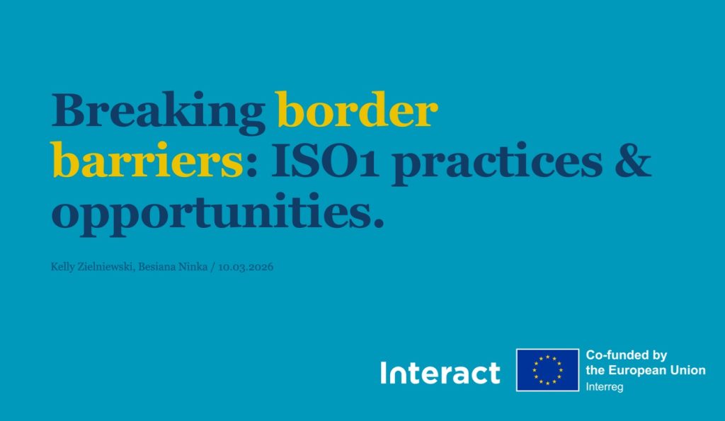 VÍDEO: webinar “Superando las barreras fronterizas: prácticas y oportunidades del ISO1”